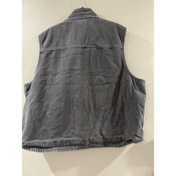 Carhartt V33 GVL Sherpa-lined mock-neck vest in gravel or grey men's 2x Full zip - Picture 2 of 8